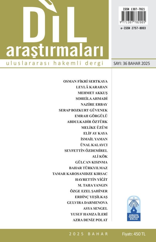 DİL ARAŞTIRMALARI SAYI 36 İLKBAHAR 2025
