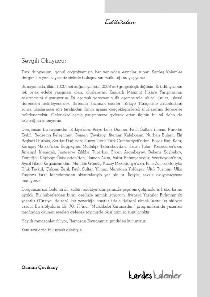 Kardeş Kalemler 231. Sayı Mart 2026