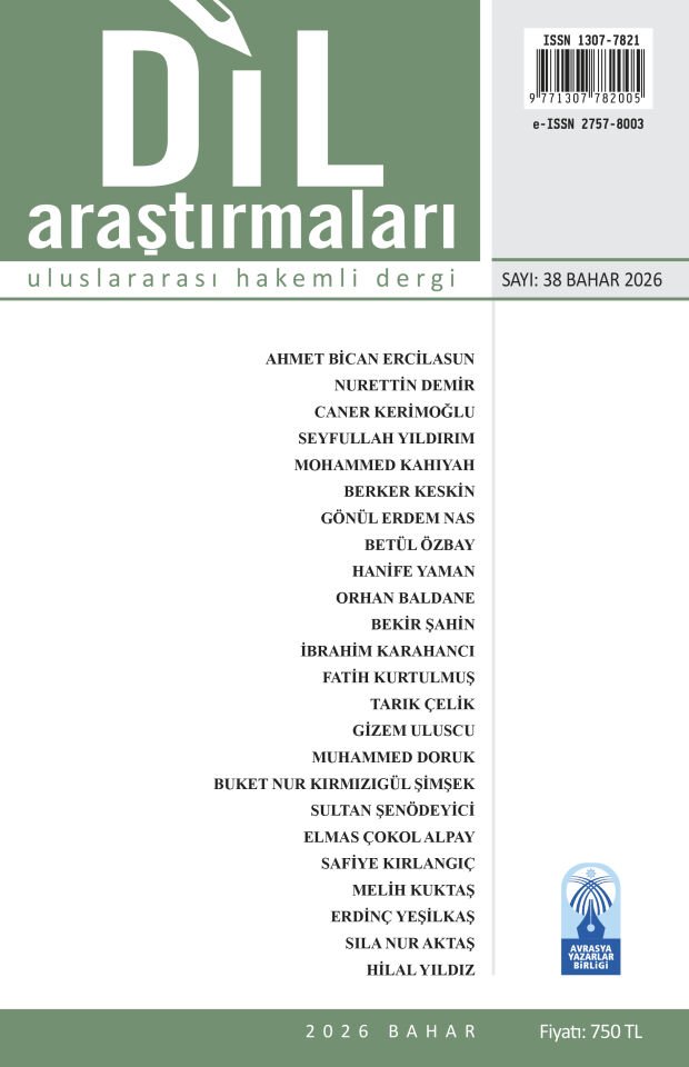 DİL ARAŞTIRMALARI SAYI 38 İLKBAHAR 2026