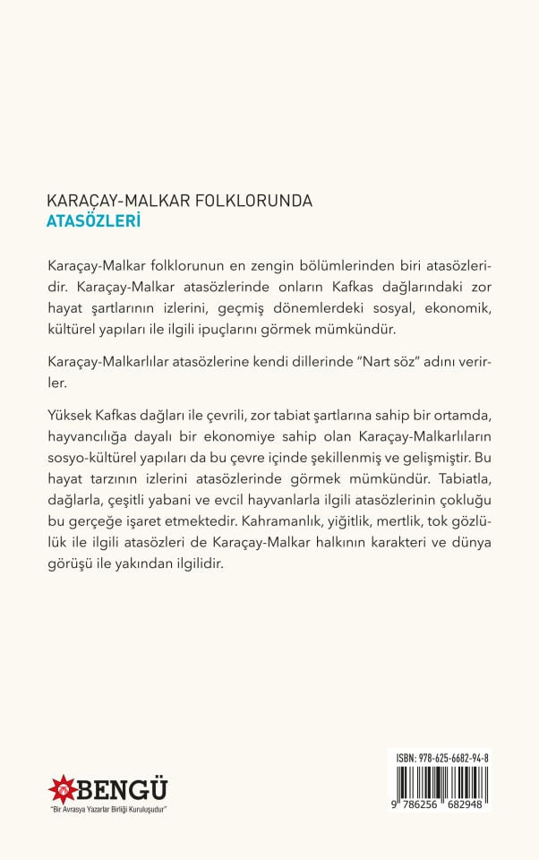 KARAÇAY-MALKAR FOLKLORUNDA  ATASÖZLERİ
