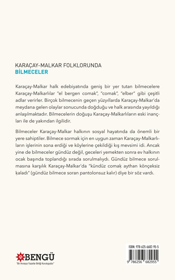 KARAÇAY-MALKAR FOLKLORUNDA  BİLMECELER